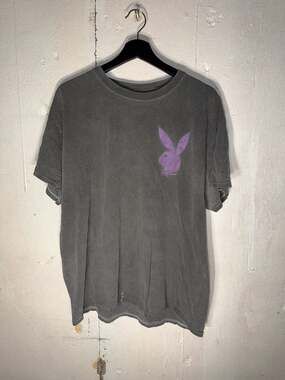 Playboy October 1968 Cover Graphic T-Shirt Charcoal Wash Large
